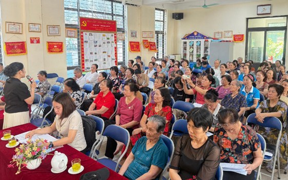 Phường Thanh Xuân tổ chức truyền thông chăm sóc sức khỏe người cao tuổi hưởng ứng Ngày Người cao tuổi Việt Nam 06/6/2026
