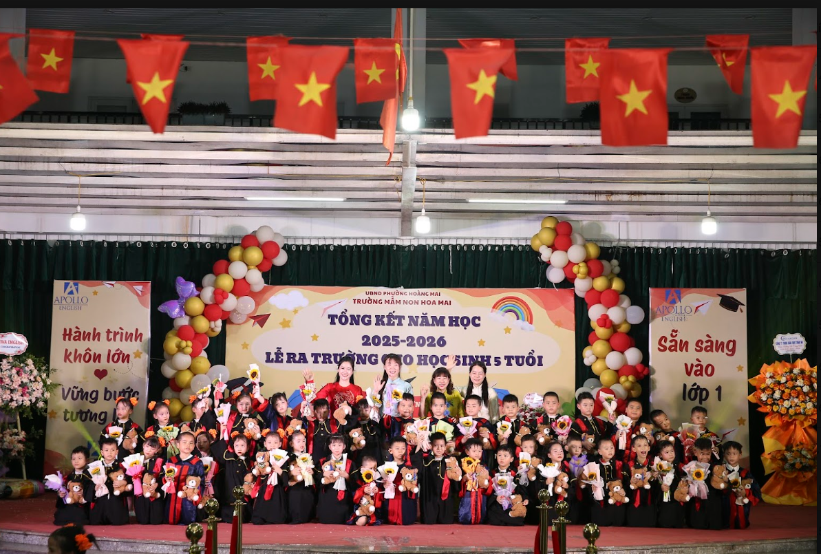 RỰC RỠ SẮC MÀU TỔNG KẾT NĂM HỌC 2025-2026 VÀ LỄ RA TRƯỜNG CỦA CÁC BÉ 5 TUỔI TẠI TRƯỜNG MẦM NON HOA MAI- Ảnh 11.