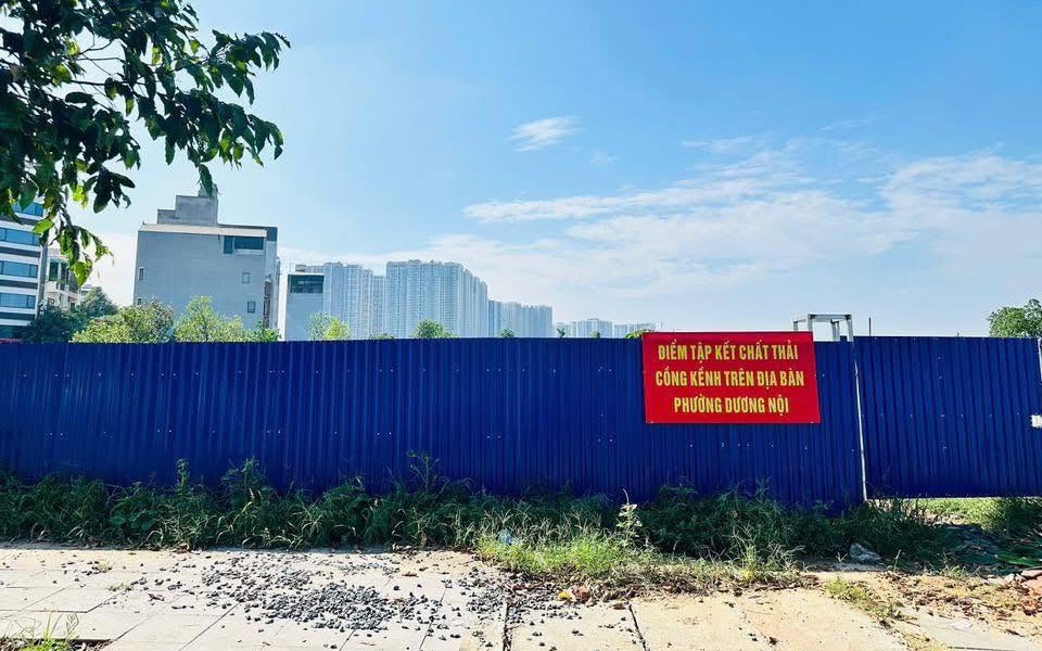 Phường Dương Nội bố trí điểm tập kết rác thải cồng kềnh tại khu đất dịch vụ La Dương -TDP Thành Công