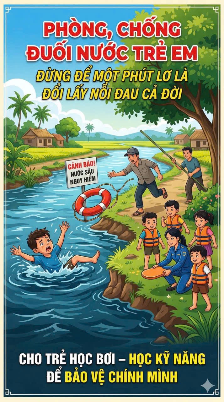 Tăng cường phòng, chống tai nạn đuối nước trẻ em trong dịp hè, mùa mưa bão năm 2026- Ảnh 1.