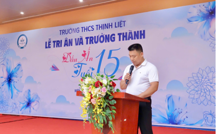 TRƯỜNG THCS THỊNH LIỆT TRANG TRỌNG TỔ CHỨC 
LỄ TRI ÂN VÀ TRƯỞNG THÀNH CHO HỌC SINH KHỐI 9- Ảnh 2.