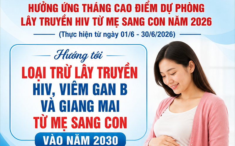 Hưởng ứng tháng cao điểm Dự phòng lây truyền HIV từ mẹ sang con