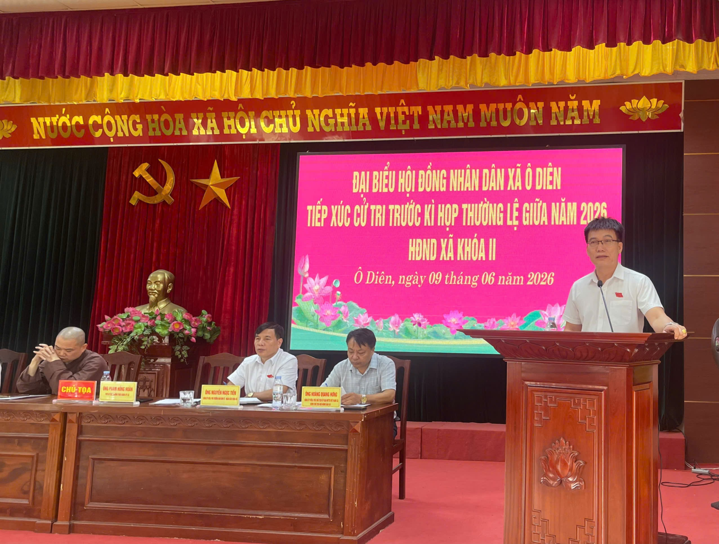 Tổ Đại biểu Hội Đồng nhân dân xã Ô Diên số 2, tiếp xúc cử tri trước kỳ họp thường lệ giữa năm 2026.- Ảnh 5.