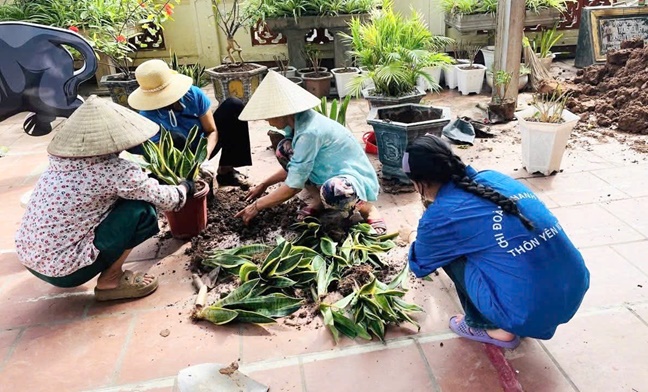 Lan tỏa phong trào “Sáng - xanh - sạch - đẹp” từ những việc làm thiết thực ở thôn Yên Vĩnh và thôn Đại Tự- Ảnh 2.