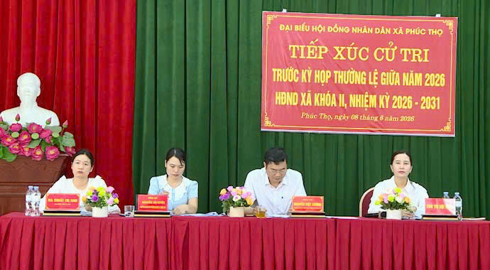 HĐND xã Phúc Thọ tiếp xúc cử tri trước kỳ họp thường lệ giữa năm 2026- Ảnh 4.