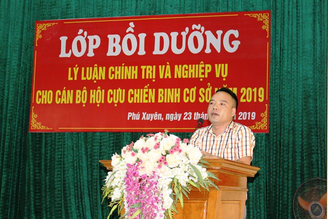 Lớp bồi dưỡng chính trị, nghiệp vụ, tập huấn công tác vay vốn cho cán bộ hội CCB cơ sở năm 2019