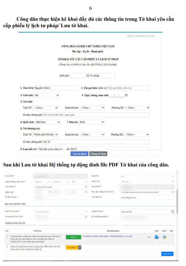 Hướng dẫn thực hiện thủ tục cấp Phiếu lý lịch tư pháp trực tuyến toàn trình qua hệ thống thông tin giải quyết thủ tục hành chính thành phố Hà Nội- Ảnh 6.