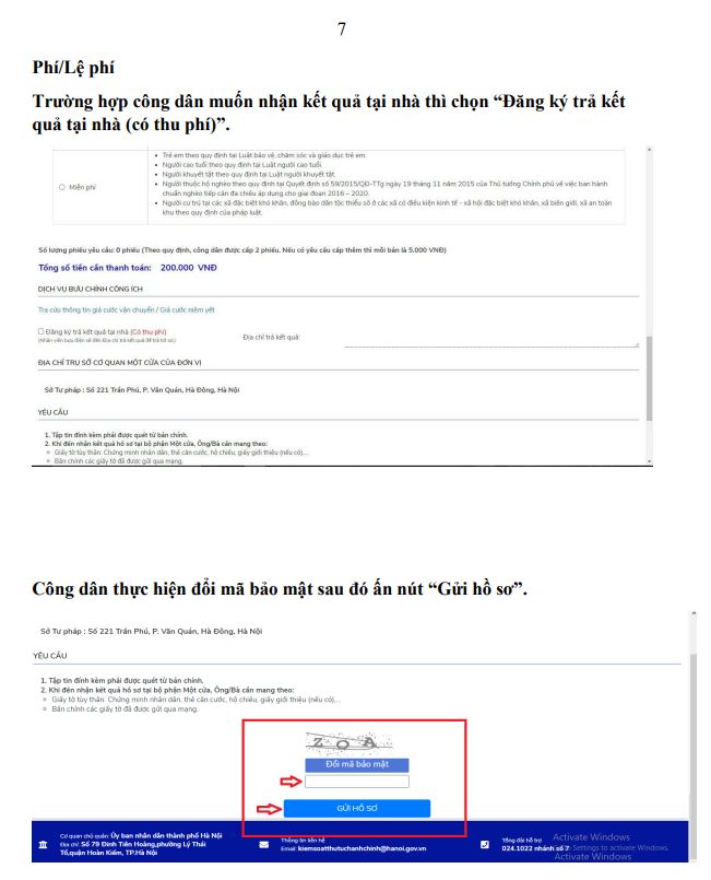 Hướng dẫn thực hiện thủ tục cấp Phiếu lý lịch tư pháp trực tuyến toàn trình qua hệ thống thông tin giải quyết thủ tục hành chính thành phố Hà Nội- Ảnh 7.