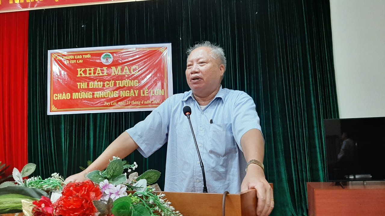 Giải cờ tướng Hội người cao tuổi xã Tuy Lai chào mừng các ngày lễ lớn của dân tộc.