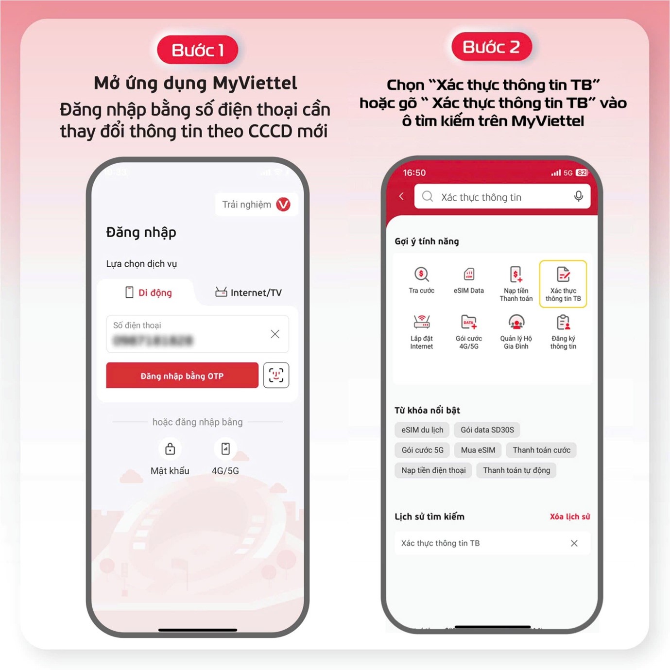 Hướng dẫn xác thực sim chính chủ