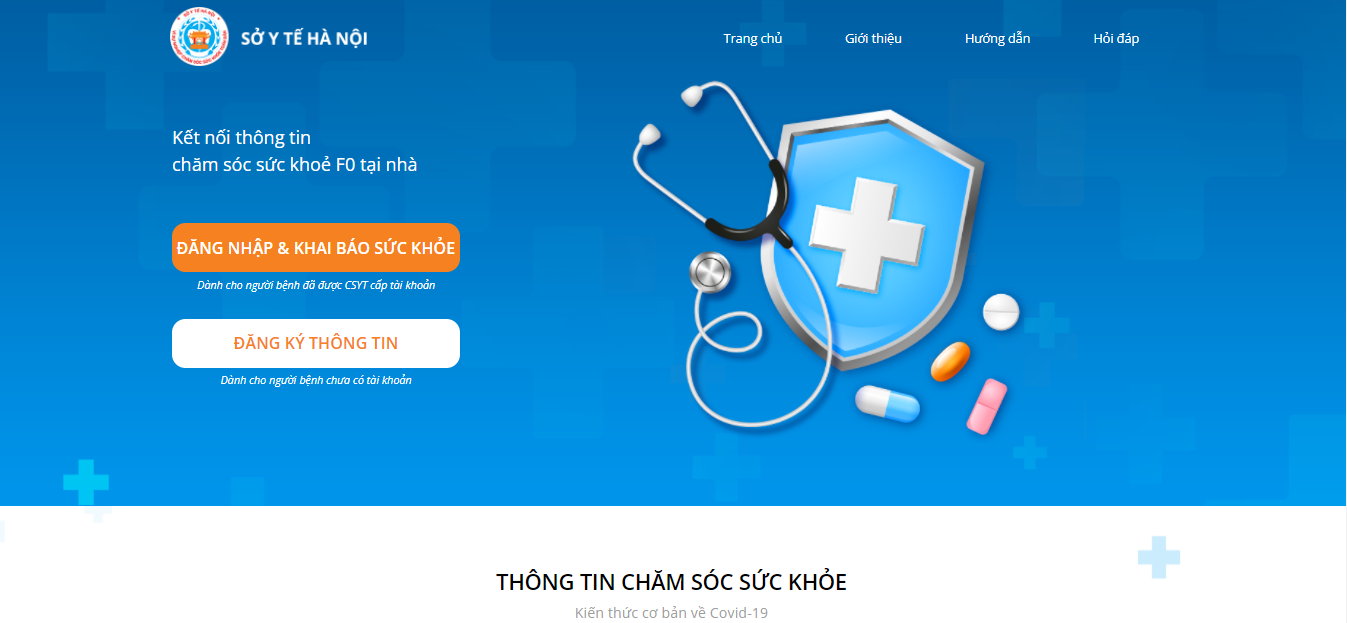 Hướng dẫn F0 tự khai báo tại nhà