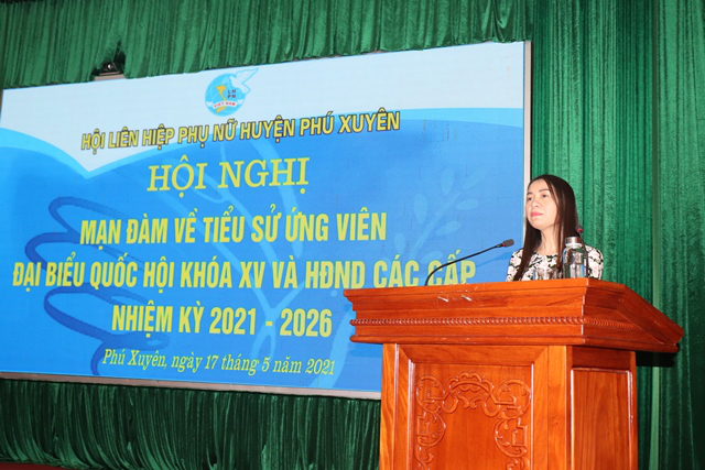 Hội LHPN huyện: Tổ chức mạn đàm tiểu sử ứng cử viên đại biểu Quốc hội khóa XV và đại biểu HĐND các cấp nhiệm kỳ 2021 - 2026