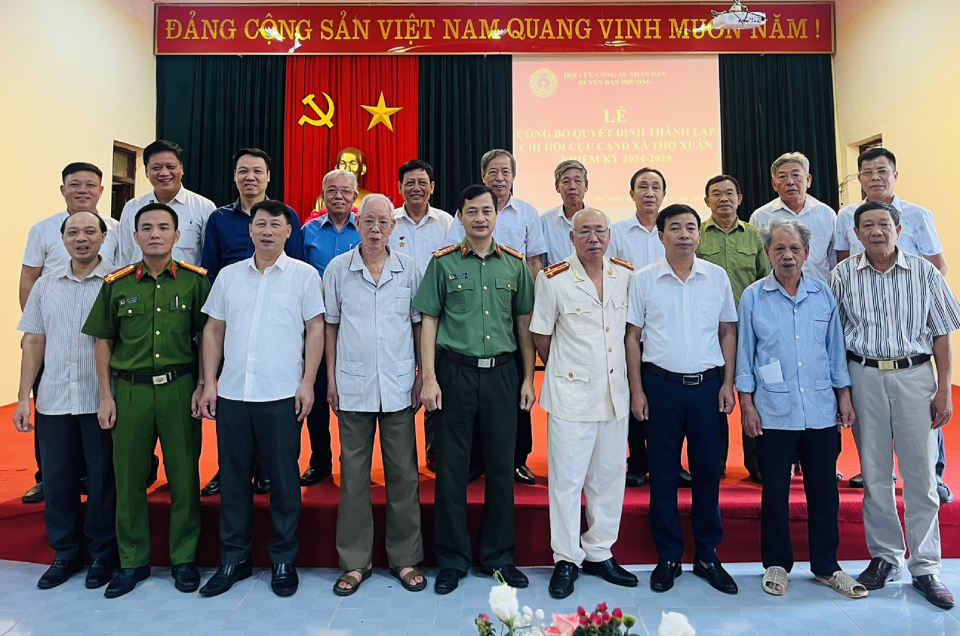 Xã Thọ Xuân tổ chức lễ công bố quyết định thành lập chi hội Cựu Công an nhân dân xã Thọ Xuân nhiệm kỳ 2024-2029