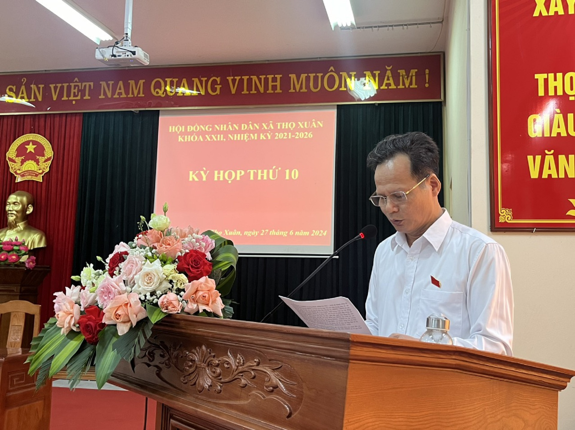 HĐND xã tổ chức kỳ họp thứ 10 HĐND xã khóa XXII, nhiệm kỳ 2021-2026