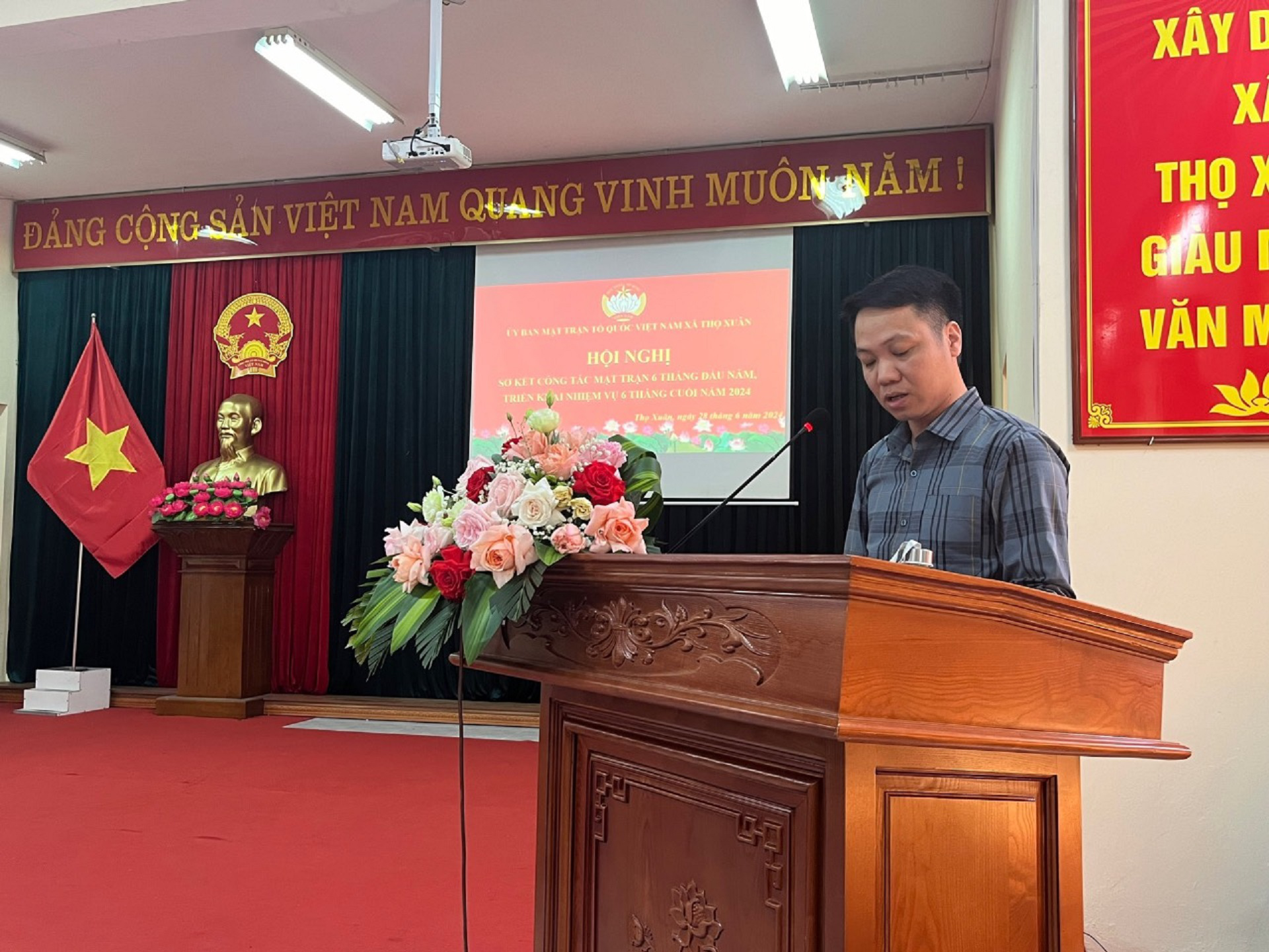 Ủy ban MTTQ xã Thọ Xuân sơ kết công tác Mặt trận 6 tháng đầu năm, triển khai nhiệm vụ 6 tháng cuối năm 2024