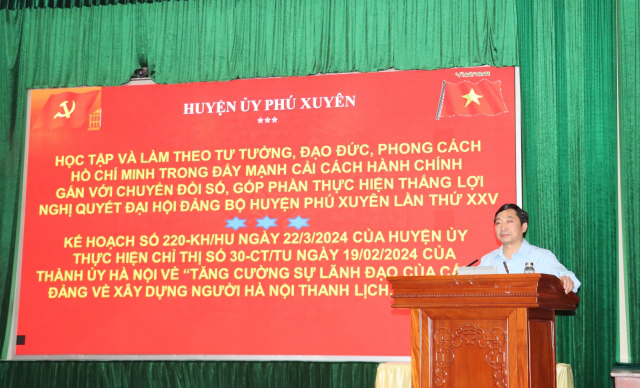 Hội nghị học tập, quán triệt chuyên đề năm 2024 “Học tập và làm theo tư tưởng, đạo đức, phong cách Hồ Chí Minh”