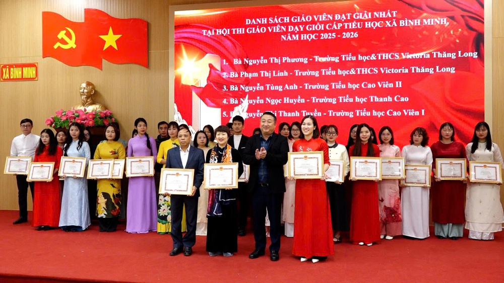 NGÀNH GIÁO DỤC VÀ ĐÀO TẠO XÃ BÌNH MINH SƠ KẾT HỌC KỲ I NĂM HỌC 2025 - 2026- Ảnh 10.