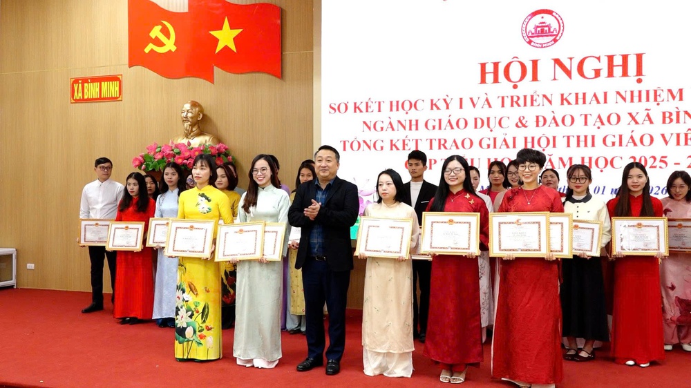 NGÀNH GIÁO DỤC VÀ ĐÀO TẠO XÃ BÌNH MINH SƠ KẾT HỌC KỲ I NĂM HỌC 2025 - 2026- Ảnh 9.