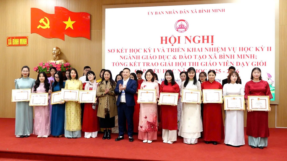 NGÀNH GIÁO DỤC VÀ ĐÀO TẠO XÃ BÌNH MINH SƠ KẾT HỌC KỲ I NĂM HỌC 2025 - 2026- Ảnh 13.