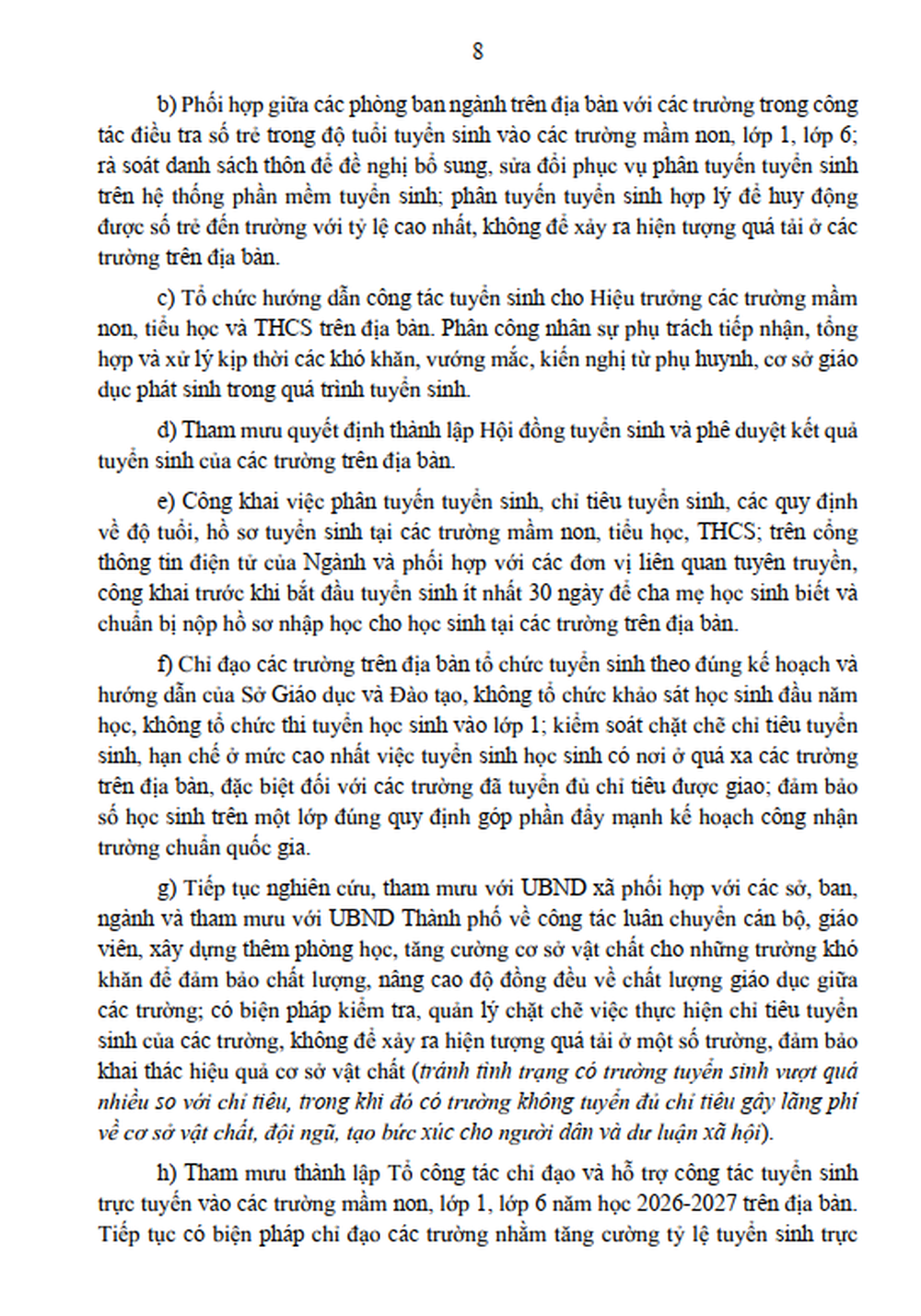 KẾ HOẠCH TUYỂN SINH ĐẦU CẤP NĂM HỌC 2026 - 2027- Ảnh 8.