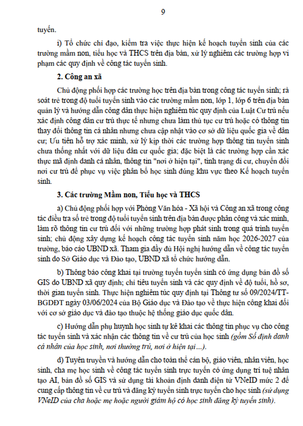 KẾ HOẠCH TUYỂN SINH ĐẦU CẤP NĂM HỌC 2026 - 2027- Ảnh 9.