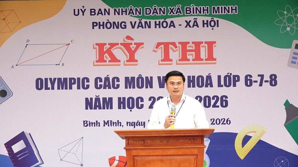 HƠN 1.200 EM HỌC SINH THAM DỰ KỲ THI OLYMPIC CÁC MÔN VĂN HOÁ CẤP THCS XÃ BÌNH MINH- Ảnh 12.