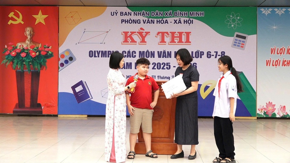 HƠN 1.200 EM HỌC SINH THAM DỰ KỲ THI OLYMPIC CÁC MÔN VĂN HOÁ CẤP THCS XÃ BÌNH MINH- Ảnh 10.