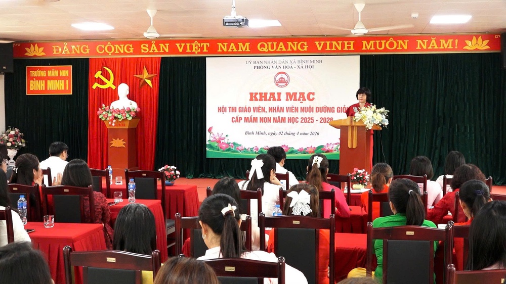 KHAI MẠC HỘI THI GIÁO VIÊN DẠY GIỎI, NHÂN VIÊN NUÔI DƯỠNG GIỎI CẤP MẦM NON XÃ BÌNH MINH NĂM HỌC 2025 - 2026- Ảnh 8.