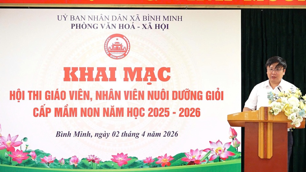 KHAI MẠC HỘI THI GIÁO VIÊN DẠY GIỎI, NHÂN VIÊN NUÔI DƯỠNG GIỎI CẤP MẦM NON XÃ BÌNH MINH NĂM HỌC 2025 - 2026- Ảnh 11.
