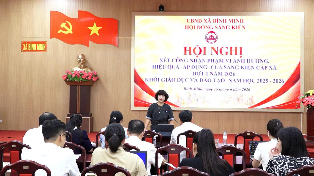 HỘI ĐỒNG SÁNG KIẾN XÃ BÌNH MINH XÉT CÔNG NHẬN 252 SÁNG KIẾN NGÀNH GIÁO DỤC VÀ ĐÀO TẠO, NĂM HỌC 2025-2026- Ảnh 1.