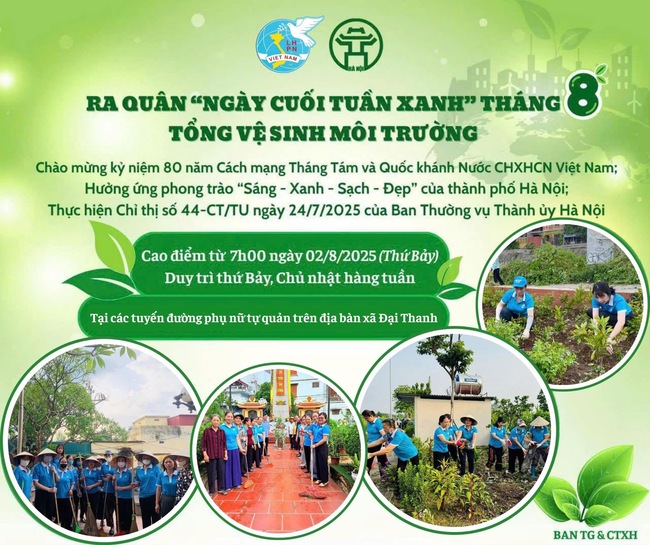  NGÀY CUỐI TUẦN XANH THÁNG 8
- Ảnh 1.