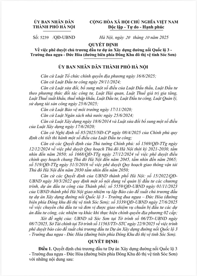 Niêm yếu trưng bày và xin ý kiến cộng đồng dân cư về phương án, vị trí tuyến đường tỷ lệ 1/500 thuộc dự án Quốc lộ 3 - trường đua ngựa - Đức Hoà (đường biên phía Đông KĐT vệ tinh Sóc Sơn)- Ảnh 3.
