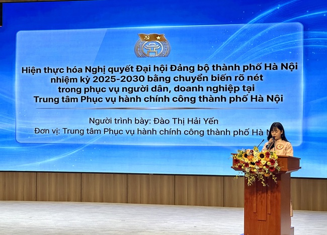 Trung tâm Phục vụ hành chính công thành phố Hà Nội tham gia Hội thi Báo cáo viên, Tuyên truyền viên giỏi Đảng bộ UBND Thành phố năm 2026- Ảnh 2.