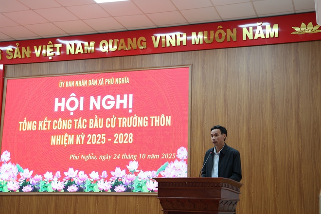 Xã Phú Nghĩa tổ chức hội nghị tổng kết công tác bầu cử Trưởng thôn, nhiệm kỳ 2025-2028- Ảnh 4.