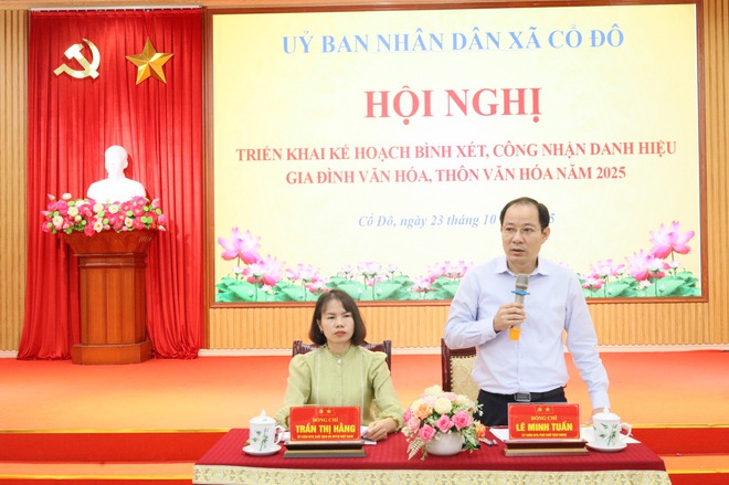 XÃ CỔ ĐÔ TRIỂN KHAI BÌNH XÉT CÁC DANH HIỆU “GIA ĐÌNH VĂN HÓA”, “THÔN VĂN HÓA” NĂM 2025- Ảnh 1.