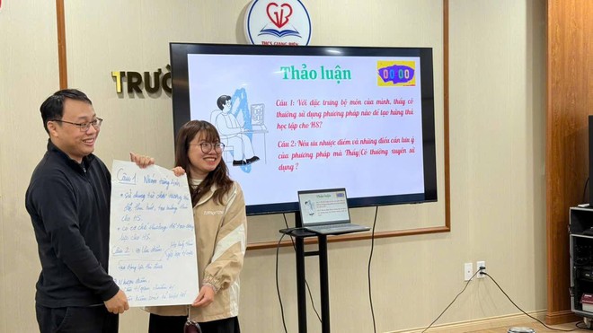 Trường THCS Giang Biên: Sinh hoạt chuyên môn - Tạo hứng thú học tập cho học sinh- Ảnh 10.