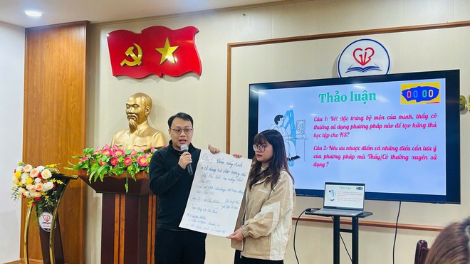 Trường THCS Giang Biên: Sinh hoạt chuyên môn - Tạo hứng thú học tập cho học sinh- Ảnh 8.