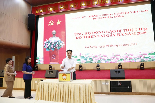 Phường Hà Đông phát động ủng hộ nhân dân bị ảnh hưởng do mưa bão năm 2025- Ảnh 2.