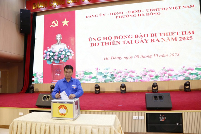 Phường Hà Đông phát động ủng hộ nhân dân bị ảnh hưởng do mưa bão năm 2025- Ảnh 9.