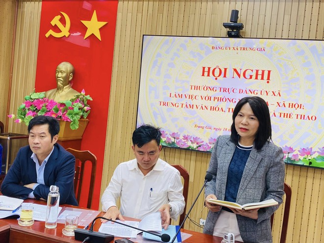 THƯỜNG TRỰC ĐẢNG ỦY XÃ TRUNG GIÃ LÀM VIỆC VỚI PHÒNG VĂN HÓA - XÃ HỘI; TRUNG TÂM VĂN HÓA, THÔNG TIN & THỂ THAO- Ảnh 5.