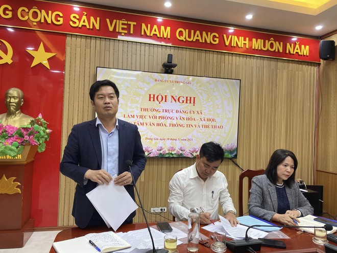 THƯỜNG TRỰC ĐẢNG ỦY XÃ TRUNG GIÃ LÀM VIỆC VỚI PHÒNG VĂN HÓA - XÃ HỘI; TRUNG TÂM VĂN HÓA, THÔNG TIN & THỂ THAO- Ảnh 3.