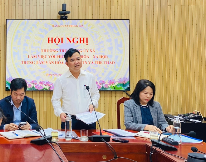 THƯỜNG TRỰC ĐẢNG ỦY XÃ TRUNG GIÃ LÀM VIỆC VỚI PHÒNG VĂN HÓA - XÃ HỘI; TRUNG TÂM VĂN HÓA, THÔNG TIN & THỂ THAO- Ảnh 4.