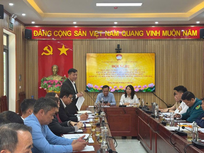UỶ BAN MTTQ VIỆT NAM XÃ TRUNG GIÃ TỔ CHỨC HỘI NGHỊ PHẢN BIỆN XÃ HỘI VÀ HIỆP THƯƠNG LẦN THỨ NHẤT VỀ GIỚI THIỆU NGƯỜI ỨNG CỬ HĐND XÃ NHIỆM KỲ 2026–2031- Ảnh 4.
