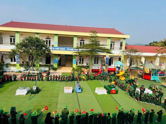 Trường Mầm non xã Yên Bài tổ chức hoạt động trải nghiệm với chủ đề “Chúng em là chiến sĩ”- Ảnh 9.