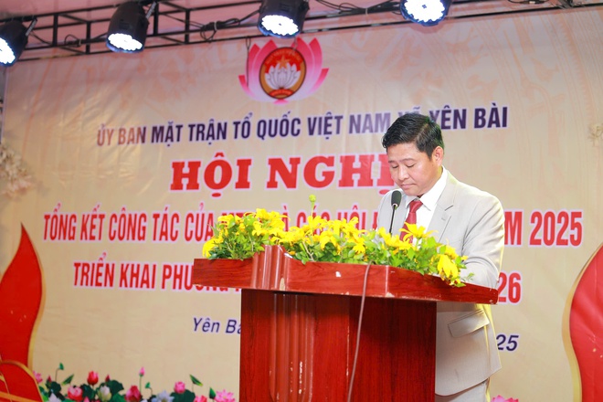 UB MTTQ xã Yên Bài tổng kết công tác mặt trận và các tổ chức chính trị xã hội năm 2025.- Ảnh 25.