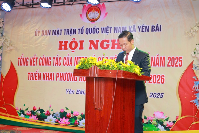 UB MTTQ xã Yên Bài tổng kết công tác mặt trận và các tổ chức chính trị xã hội năm 2025.- Ảnh 23.