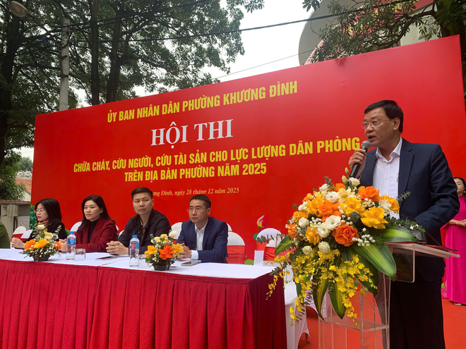 Khương Đình: Hội thi chữa cháy, cứu người, cứu tài sản năm 2025 thành công tốt đẹp- Ảnh 2.