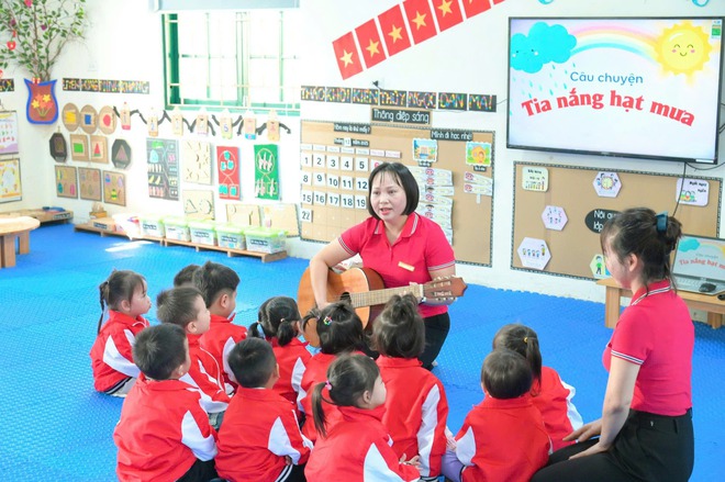 Sáng ngày 22/12/2025, Phòng Văn hóa – Xã hội xã Trung Giã tổ chức buổi kiến tập chuyên đề “Phát triển tình cảm và kỹ năng xã hội cho trẻ mầm non” tại trường MN Hồng Kỳ A.- Ảnh 3.