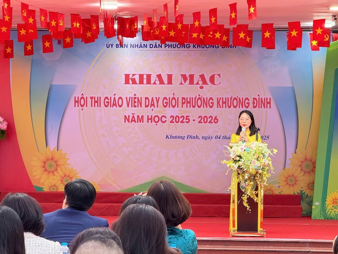 Khai mạc Hội thi Giáo viên dạy giỏi phường Khương Đình năm học 2025–2026- Ảnh 4.