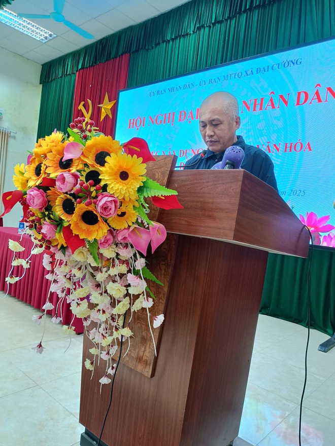 XÃ  ĐẠI CƯỜNG TỔ  CHỨC HỘI NGHỊ ĐẠI BIỂU NHÂN DÂN BÀN  VIỆC  XÂY DỰNG ĐỜI SỐNG VĂN HOÁ Ở CƠ SỞ NĂM 2025; - Ảnh 1.